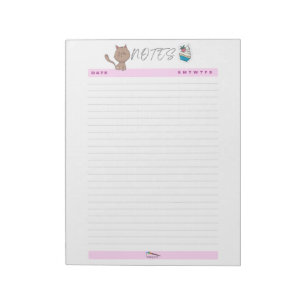 Bloc De Notas Cute Daily Brown Cat Notes Notespad