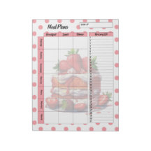 Cute Daily Strawberry Tratos Planner De Comida