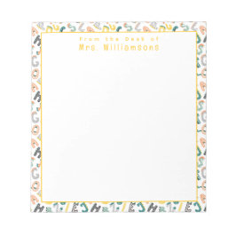 Bloc De Notas Cute Dinosaurio Alphabet - De la oficina del profe