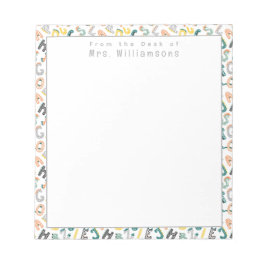 Bloc De Notas Cute Dinosaurio Alphabet - De la oficina del profe