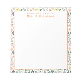 Bloc De Notas Cute Dinosaurio Alphabet - De la oficina del profe