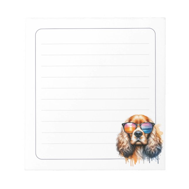 Bloc De Notas Cute Dog Notepad Dog Lover Notes & To-Do Pad (Frente)