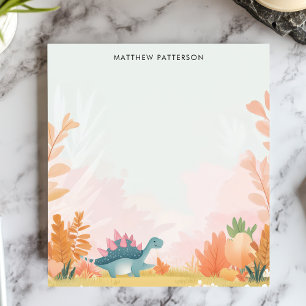 Bloc De Notas Cute Estegosaurio Dinosaurio Nombre Personalizado 