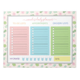 Bloc De Notas Cute Floral Daily Planner