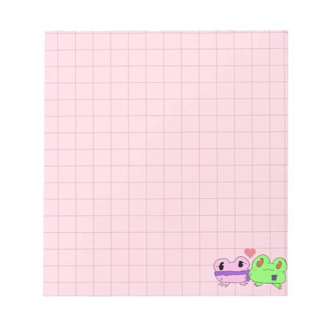 Bloc De Notas Cute frog valentine  (Frente)