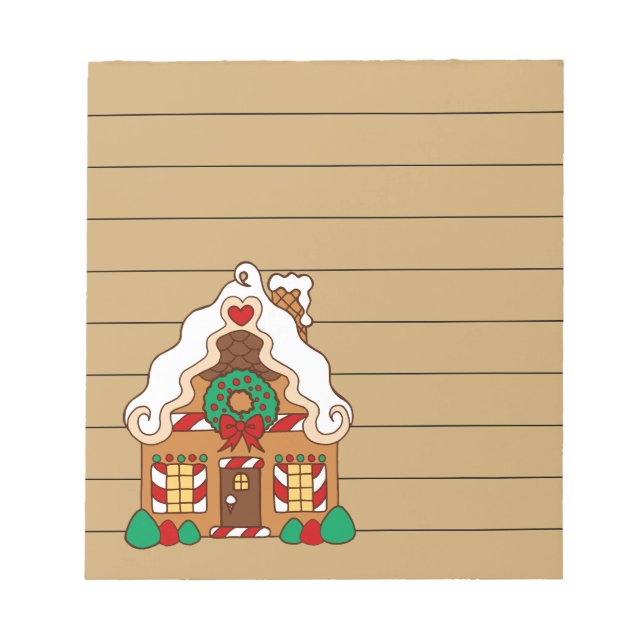 Bloc De Notas Cute Gingerbread Kitchen Grocery List Notepad Gift (Frente)
