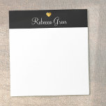 Bloc De Notas Cute Gold Heart Black Beauty Consultor<br><div class="desc">Un diseño memorable con una imagen digital del corazón del Relieve metalizado dorado. Para obtener material de marketing adicional,  diseño personalizado o solicitud de logotipo,  póngase en contacto conmigo en maurareed.designs@gmail.com y responderé en el plazo de 24 horas.</div>