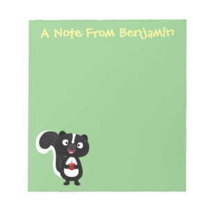 Bloc De Notas Cute happy skunk cartoon illustration