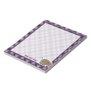 Bloc De Notas Cute Hippo; Púrpura