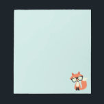 Bloc De Notas Cute Hipster Red Fox<br><div class="desc">Adorable ilustracion vectorial de un lindo zorro rojo usando un par de gafas sobredimensionados.</div>