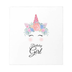 Bloc De Notas Cute Kawaii, colorido arcoiris, unicornio, Chica d