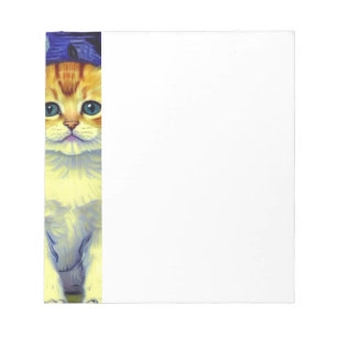 Bloc De Notas Cute Kitten Starry Night Van Gogh