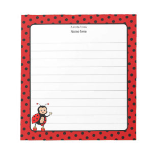 Bloc De Notas Cute Lady Bug Lined