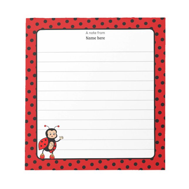 Bloc De Notas Cute Lady Bug Lined (Frente)