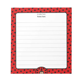 Bloc De Notas Cute Lady Bug Lined