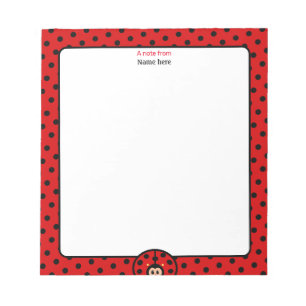 Bloc De Notas Cute Lady Bug Simple