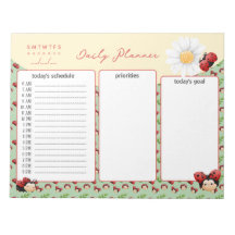 Cute LadyBugs Kids Daily Planner Notepad