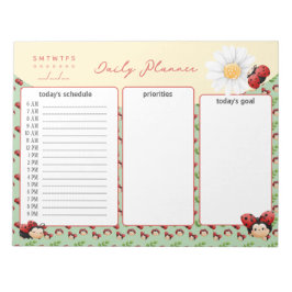 Bloc De Notas Cute LadyBugs Kids Daily Planner Notepad