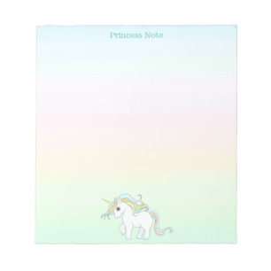 Bloc De Notas Cute Magic Unicorn en Colores Pastel