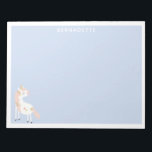 Bloc De Notas Cute Magnífico Unicornio Pastel Pink Purple Gold N<br><div class="desc">Este bonito bloc de notas presenta un ilustracion unicornio dulce de color blanco y rosa sobre un fondo naranja pastel. Personalízalo con tu nombre. Gran idea de regalo.</div>