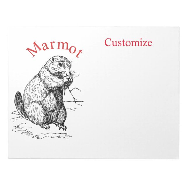 Bloc De Notas Cute Marmot Animal Thunder_Cove (Frente)