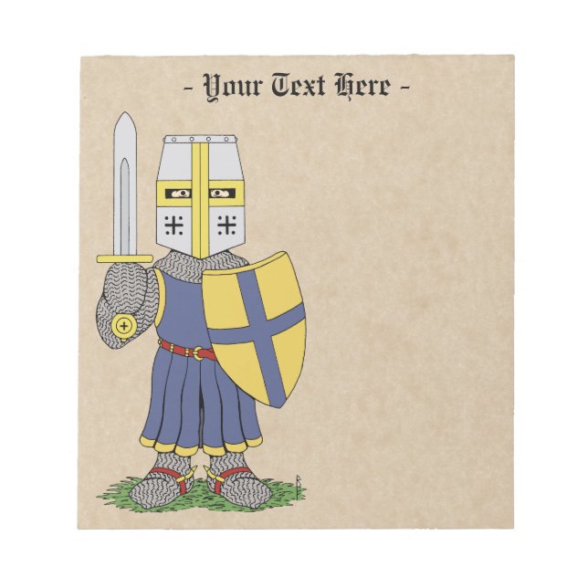 Bloc De Notas Cute Medieval Knight (Frente)