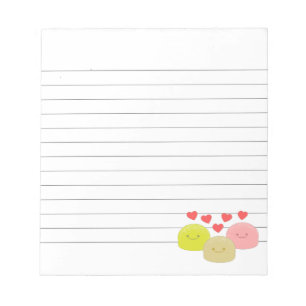 Bloc De Notas Cute Mochi Personalizado dibujos en línea