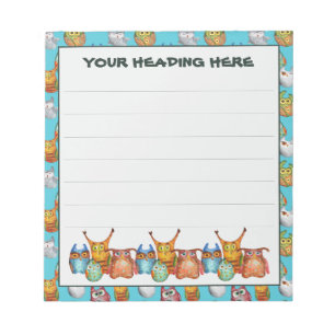 Bloc De Notas Cute owls personalizado notepad