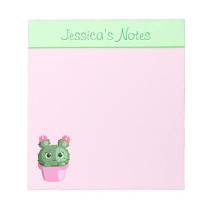 Bloc De Notas Cute Personalizado Cactus Suculentas Amantes De La