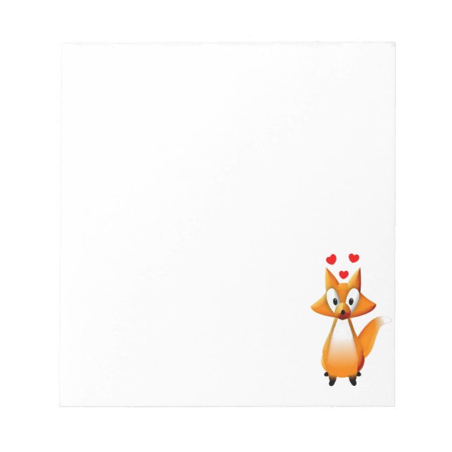Bloc De Notas Cute Personalizado Fox Animal (Frente)