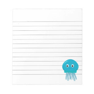 Bloc De Notas Cute Personalizado Jellyfish Lined