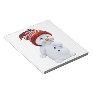 BLOC DE NOTAS CUTE PLAYFUL SNOWMAN