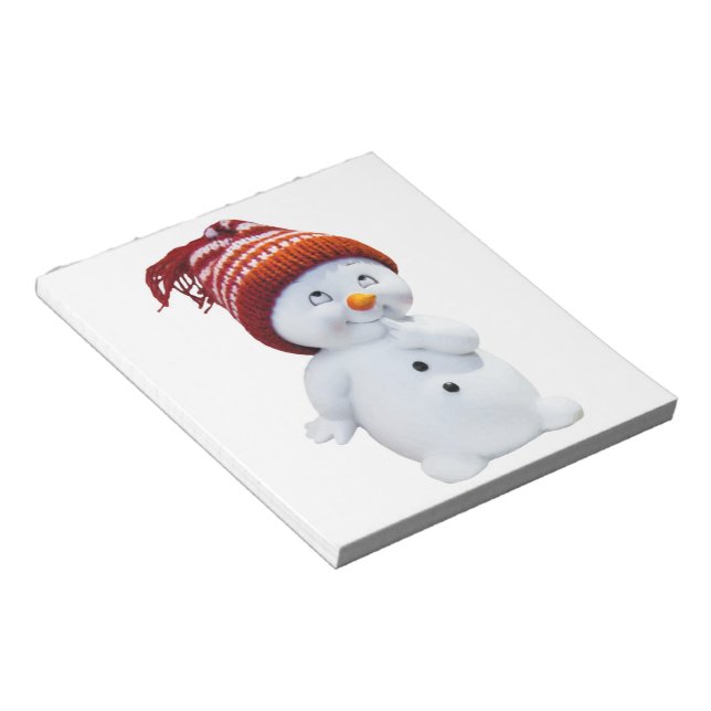 BLOC DE NOTAS CUTE PLAYFUL SNOWMAN (Lado Derecho)