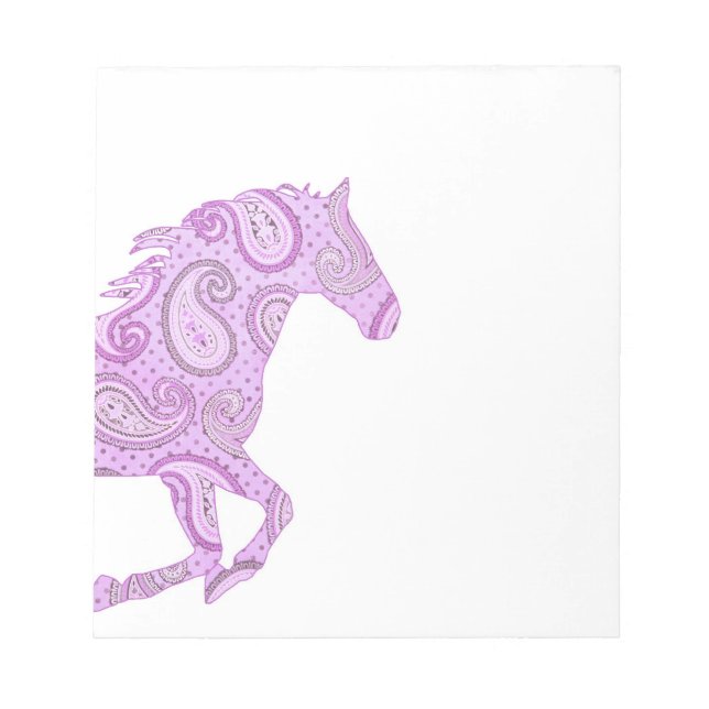 Bloc De Notas Cute Purple Paisley Horse (Frente)