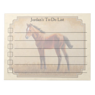 Bloc De Notas Cute Quarter Carne de caballo amarillo