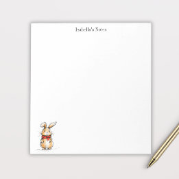 Bloc De Notas Cute Rabbit Bunny Illustration Personalized