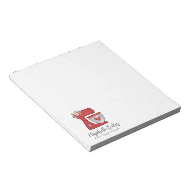 Bloc De Notas Cute Red Bakery Cake Mixer Notepad (Lado Derecho)