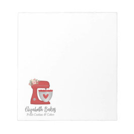 Bloc De Notas Cute Red Bakery Cake Mixer Notepad