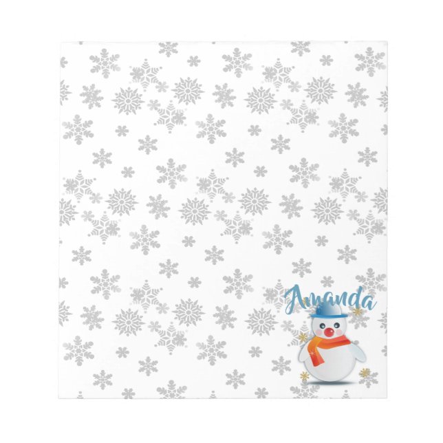 Bloc De Notas Cute Snowman (Frente)