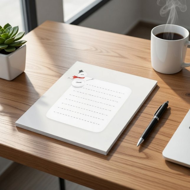 Bloc De Notas Cute Snowman Winter Notepad (Subido por el creador)