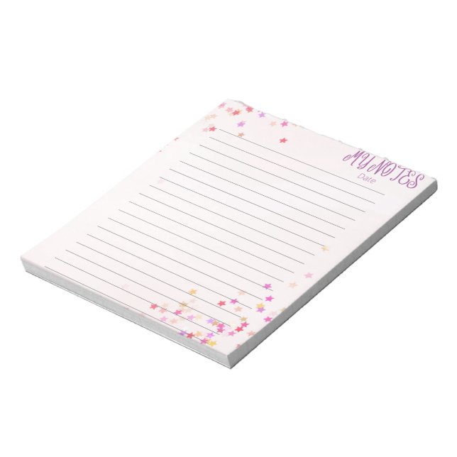 Bloc De Notas Cute Stars Kids Notepad estacional (Lado Izquierdo)