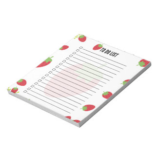 Bloc De Notas Cute Strawberry To-Do List Notepad