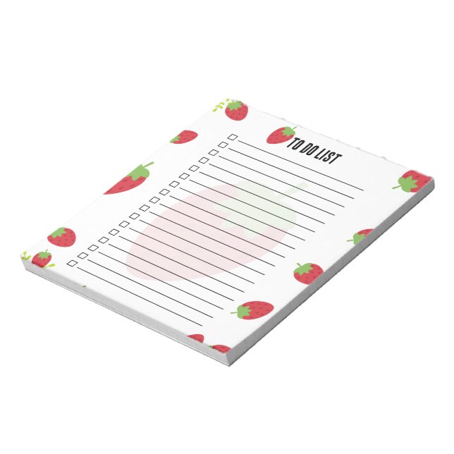 Bloc De Notas Cute Strawberry To-Do List Notepad (Lado Izquierdo)