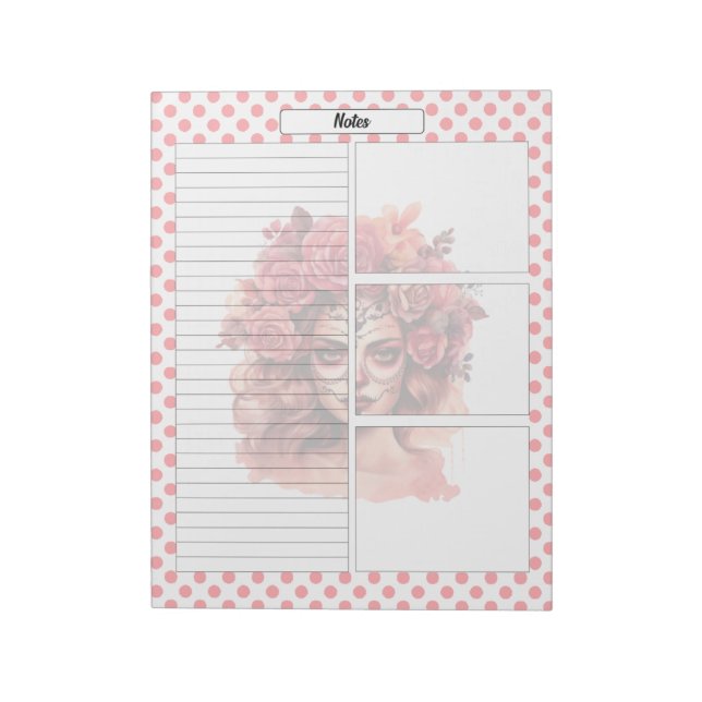 Bloc De Notas Cute Sugar Skull Notes (Lado Izquierdo)