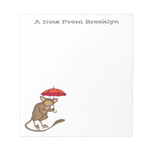 Bloc De Notas Cute Tarsier con ilustracion personalizado paragua