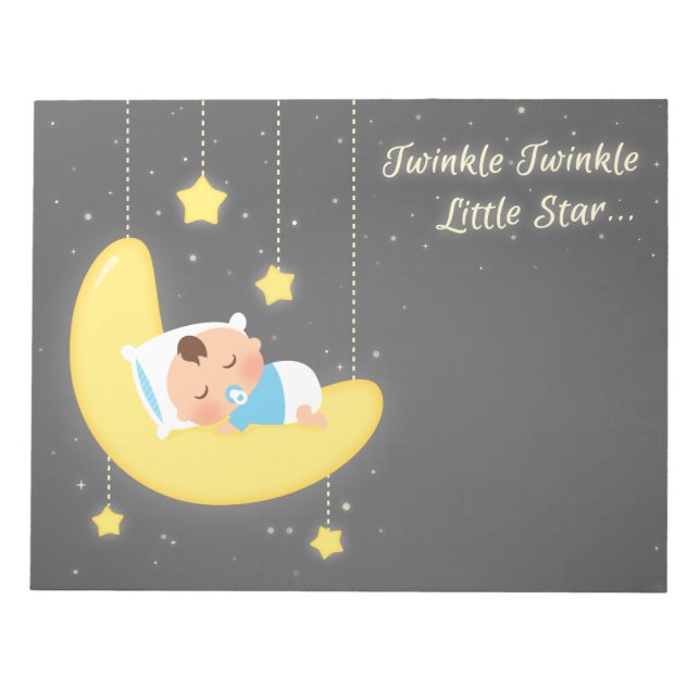 Bloc De Notas Cute Twinkle Twinkle Little Star Baby Boy (Frente)