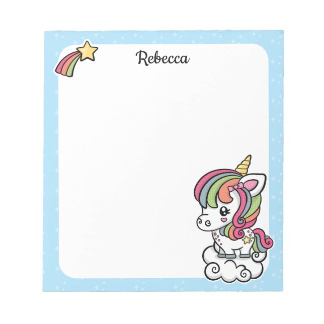 Bloc De Notas Cute unicornio (Frente)