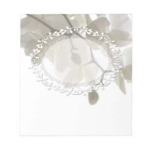 Bloc De Notas Cute white orchids