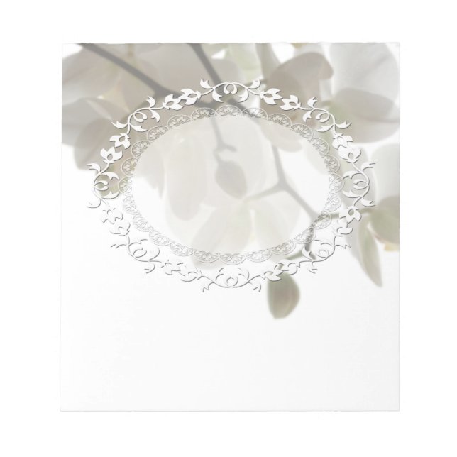 Bloc De Notas Cute white orchids (Frente)