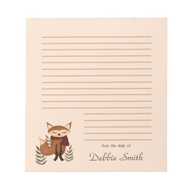 Bloc De Notas Cute Winter Fox Notepad (Frente)